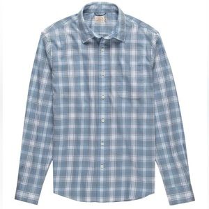 Faherty Men’s The Movement Plaid Button-up Shirt in Marina Plaid size Small